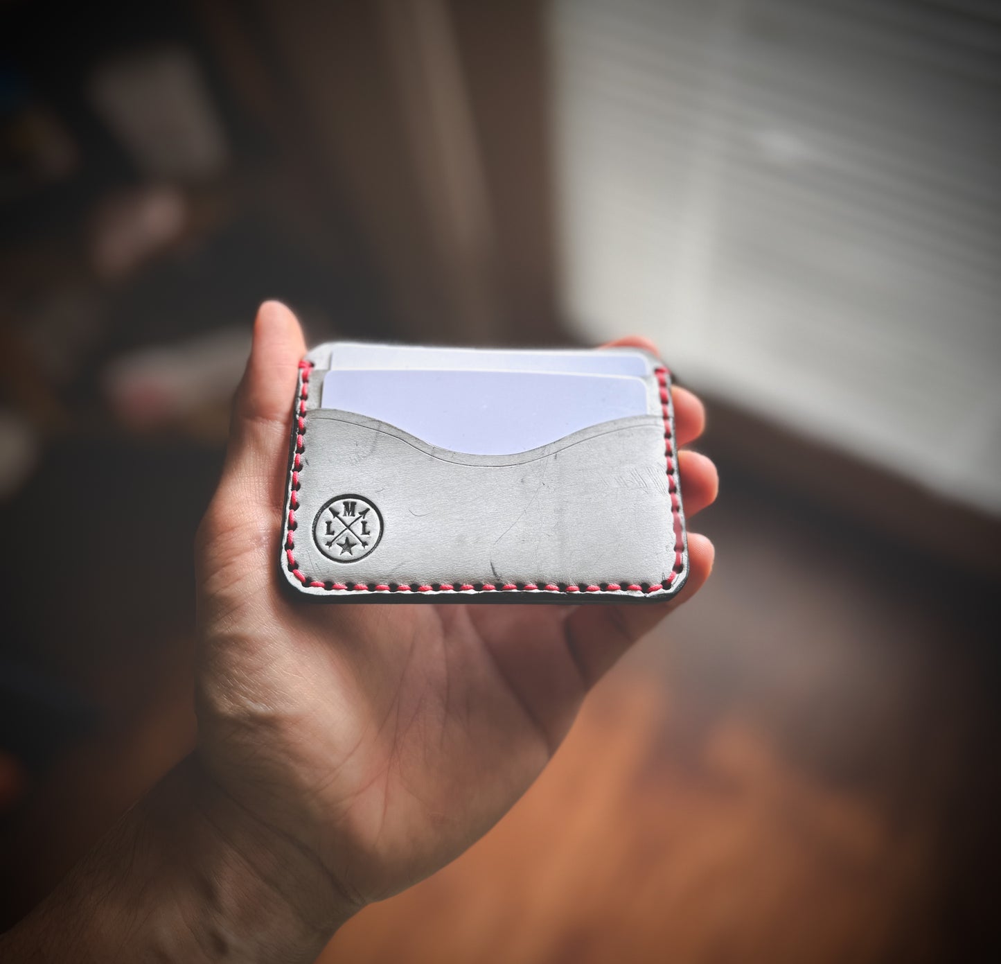 RTS 'Banshee' Ghost 4 Card Slot Full Grain Leather Wallet