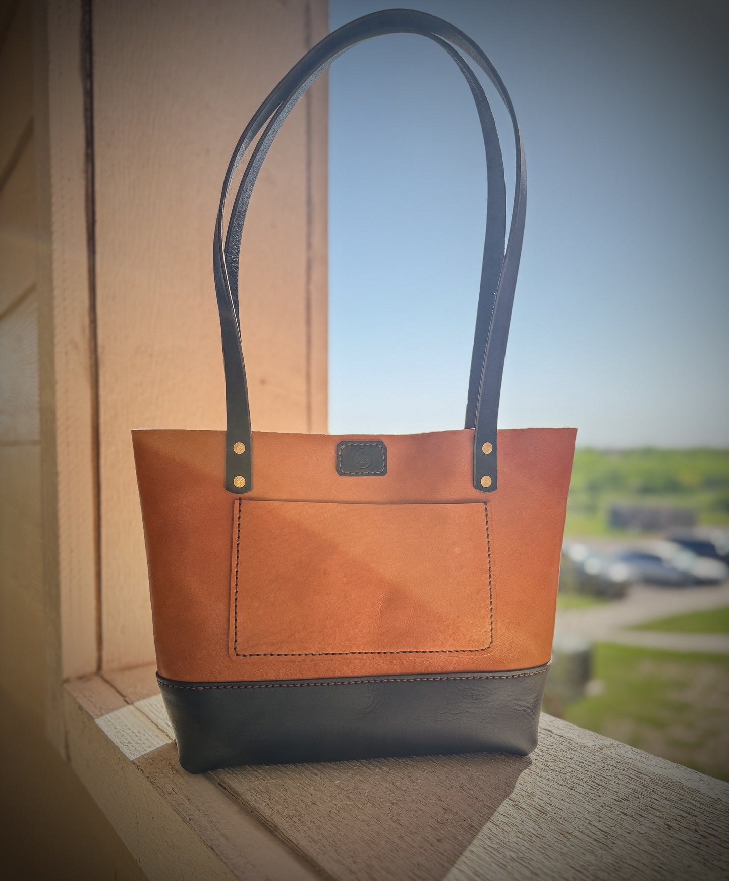 The 'Franklin' Horween Medium Sized Full Grain Leather Tote Bag