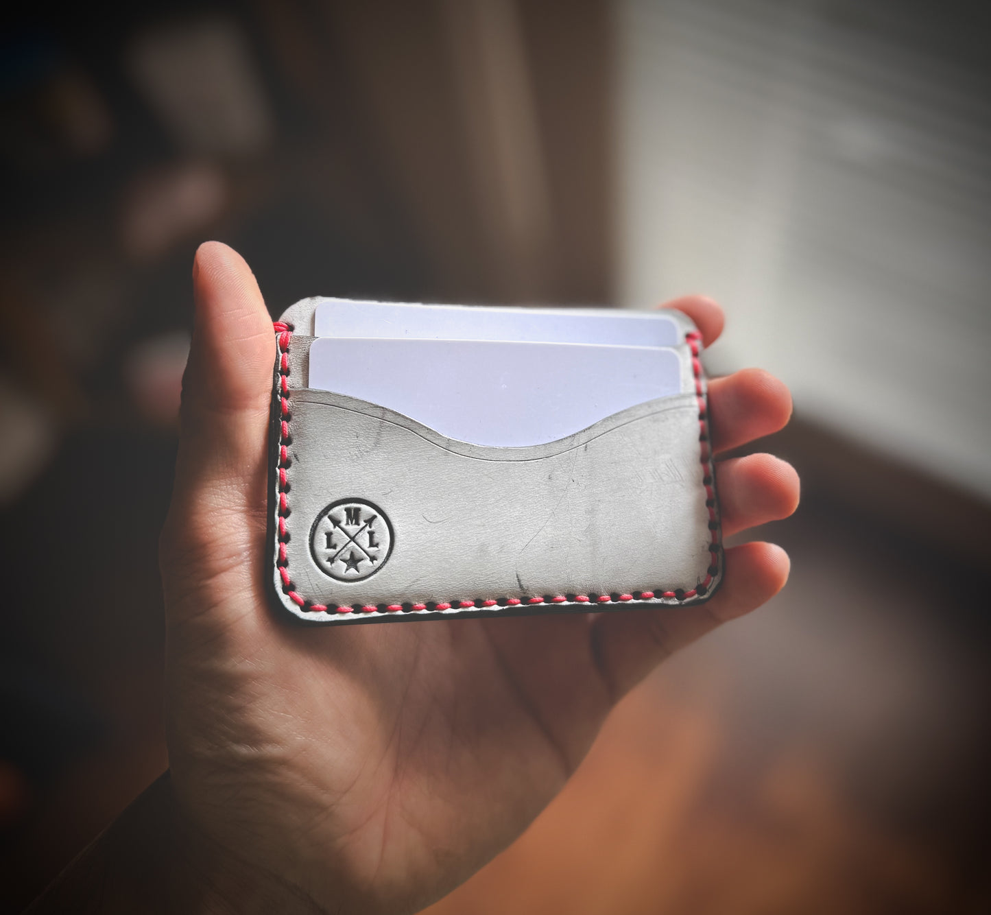 RTS 'Banshee' Ghost 4 Card Slot Full Grain Leather Wallet