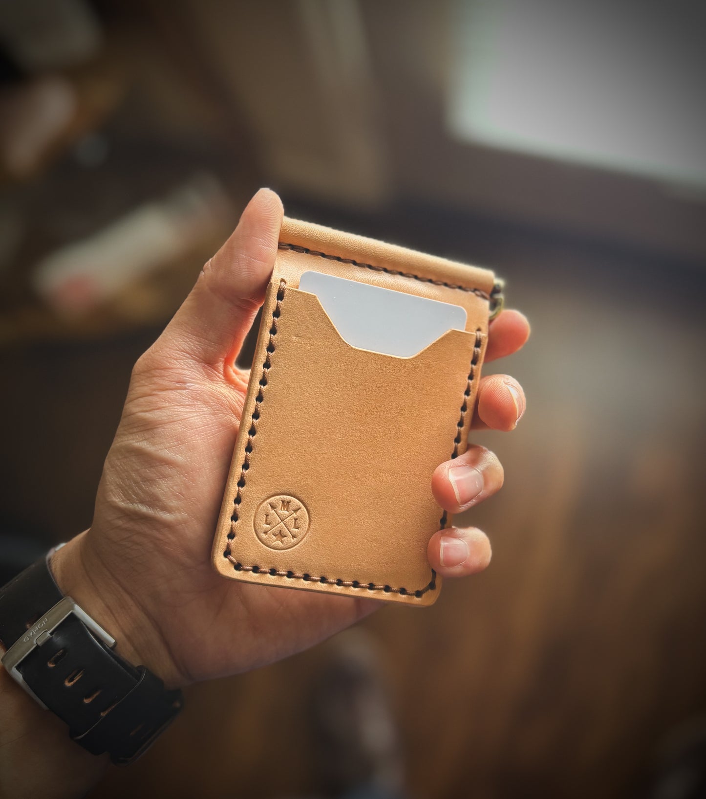 RTS ‘Wraith’ - 4 Card slot full grain leather ID Wallet