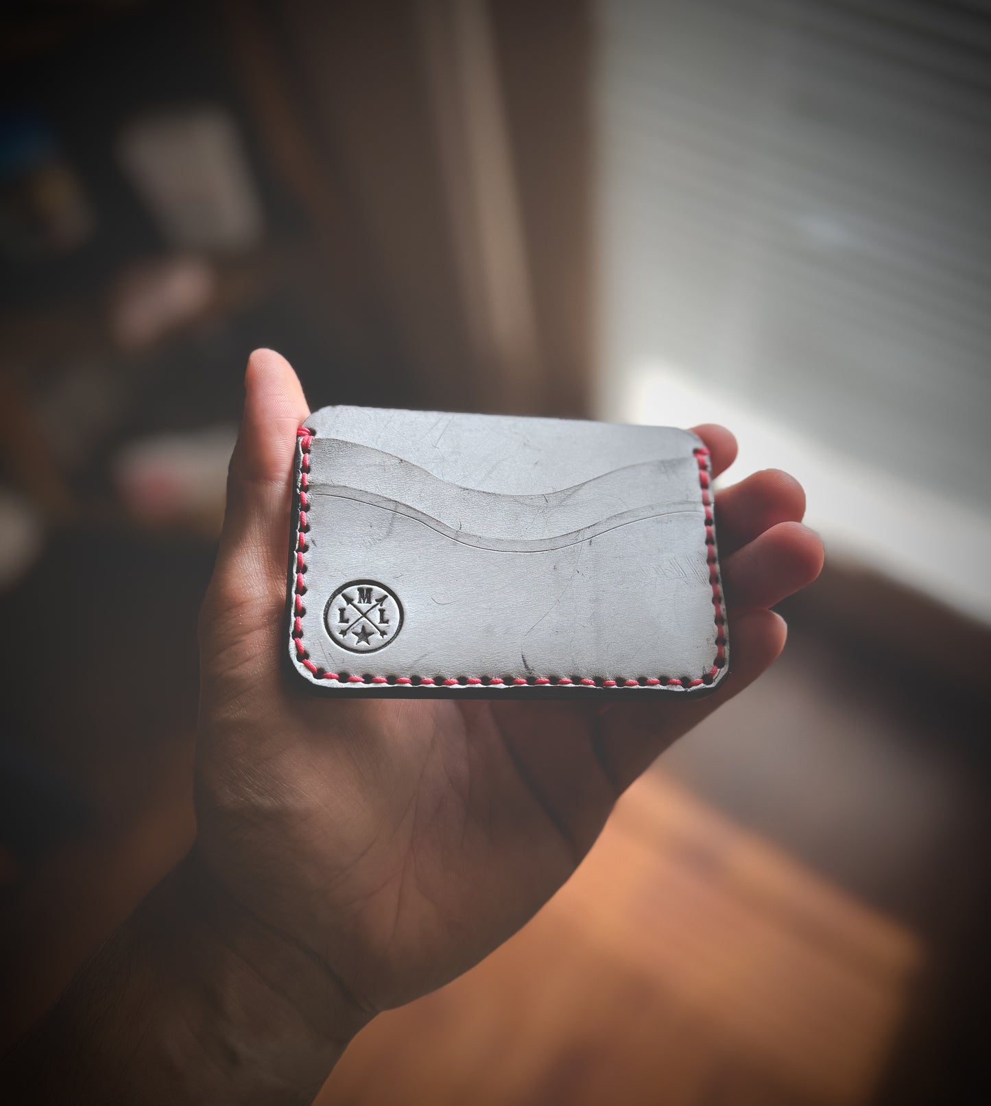 RTS 'Banshee' Ghost 4 Card Slot Full Grain Leather Wallet