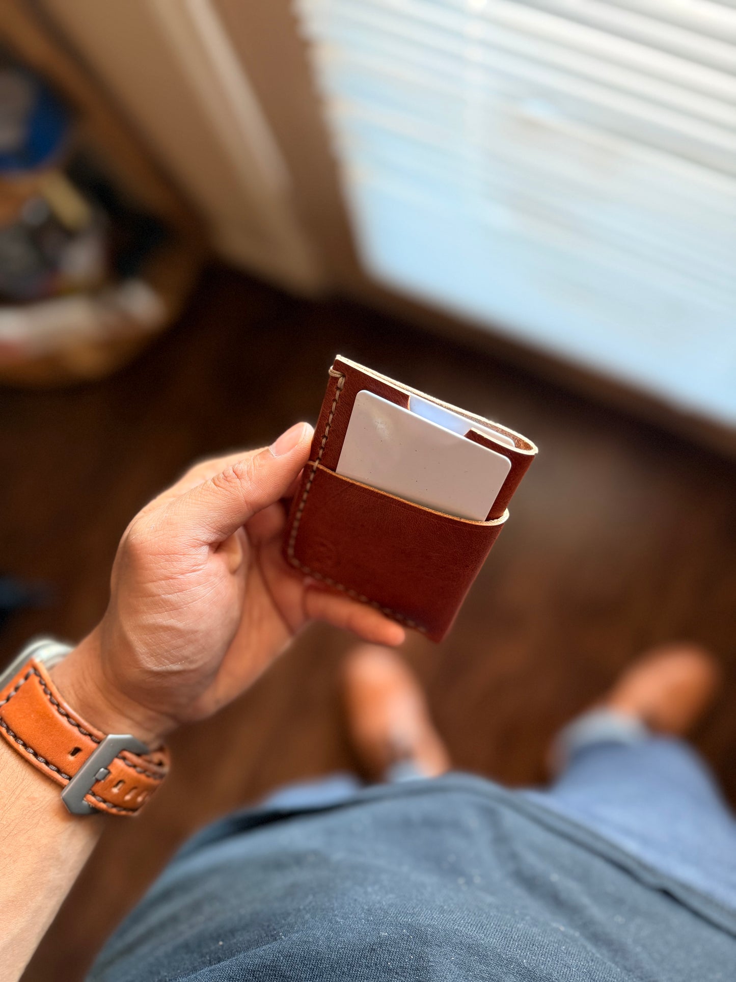 The ‘Reaper’ 3 Card Slot Full Grain Leather  Wallet