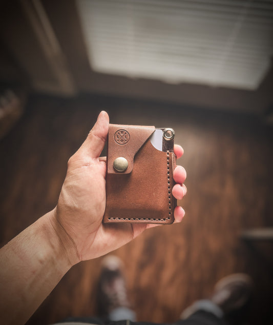 The 'L.O.H' 3 Card Slot Full Grain Snap Wallet