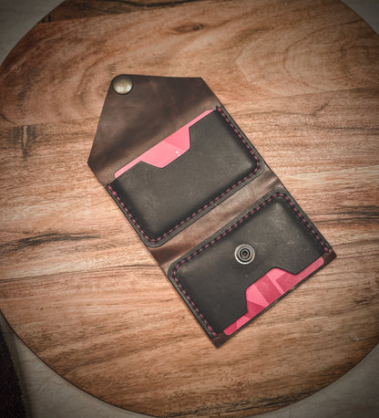 The 'Spirit' 4 Card Slot - Snap Fold Wallet - Full Grain Leather