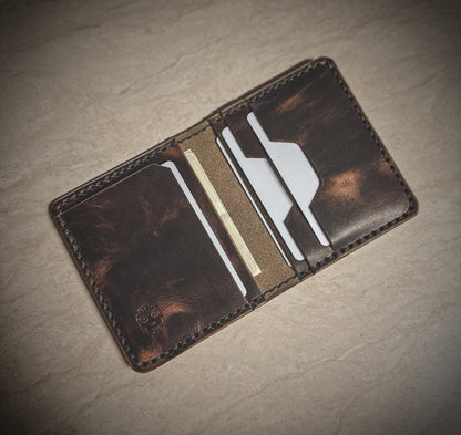 The 'Phantom' 5 Card Slot Full Grain Bi-fold Wallet