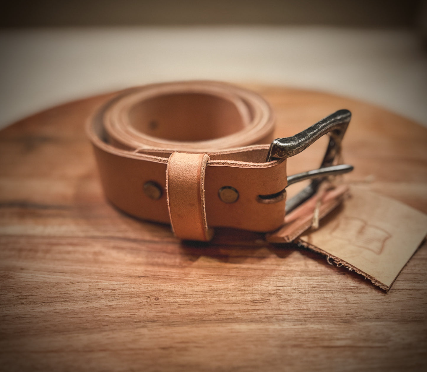 Ready to Ship  ‘Everday’ Full Grain Leather Belt in Natural