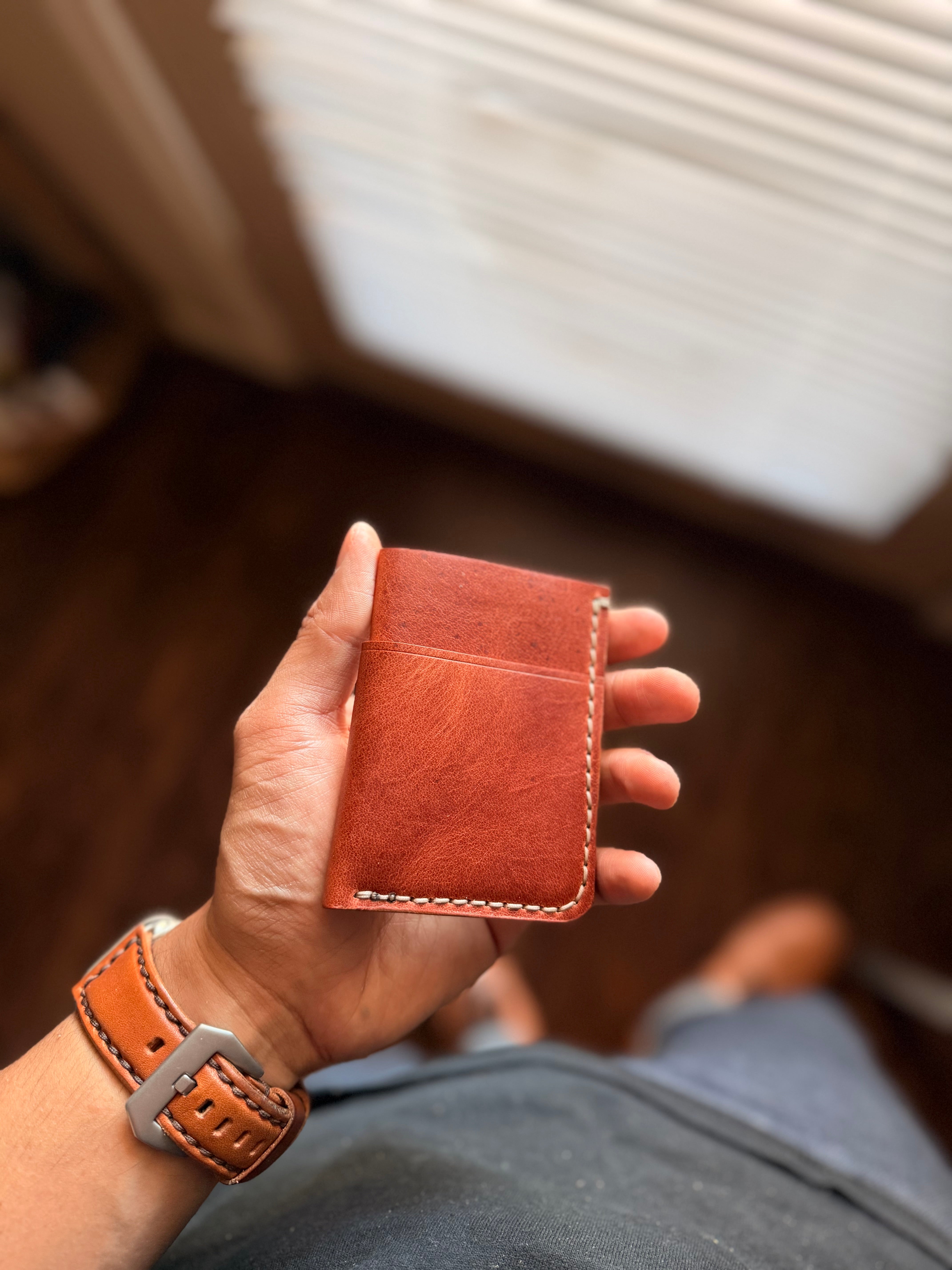 The 'Reaper' 3 Card Slot Full Grain Leather Wallet – La Muerte Leather