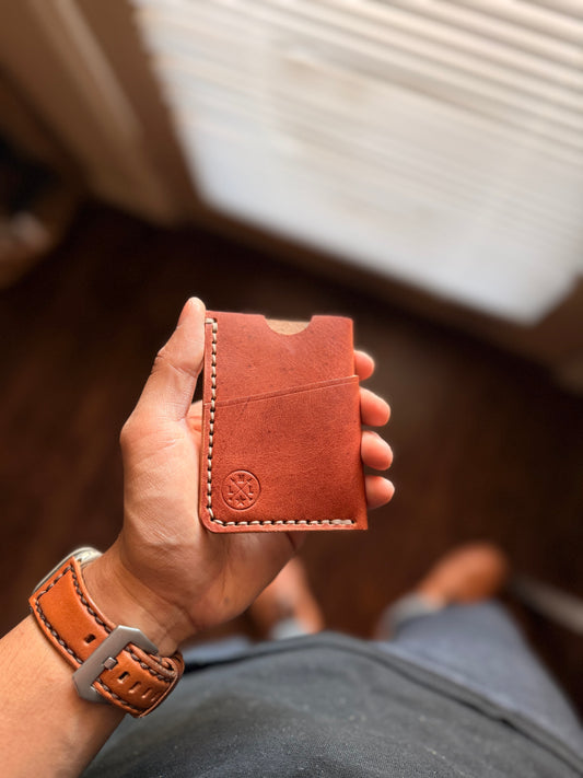 The ‘Reaper’ 3 Card Slot Full Grain Leather  Wallet