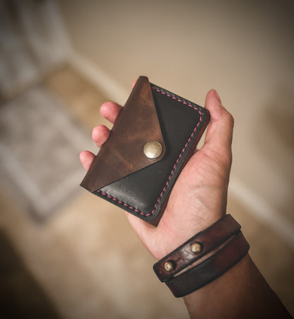 The 'Spirit' 4 Card Slot - Snap Fold Wallet - Full Grain Leather