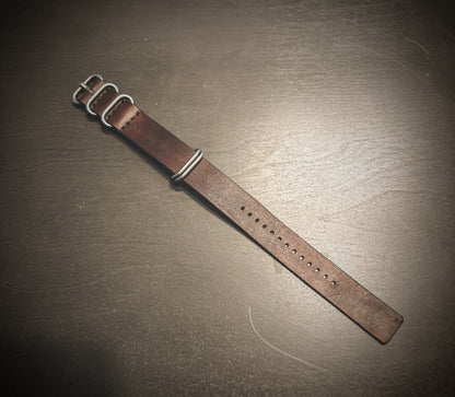 The ‘Who Wears Wins’ Full Grain Veg Tan Leather Watch Strap