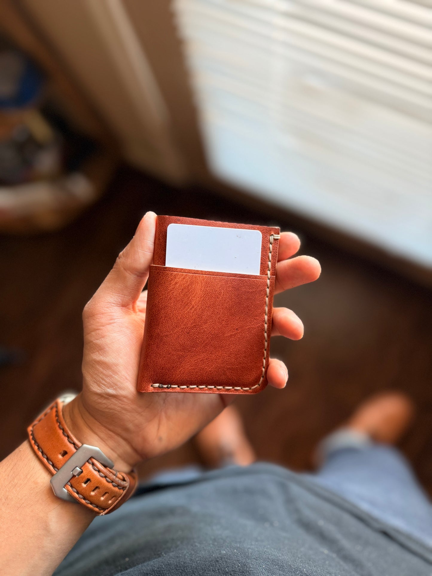 The ‘Reaper’ 3 Card Slot Full Grain Leather  Wallet