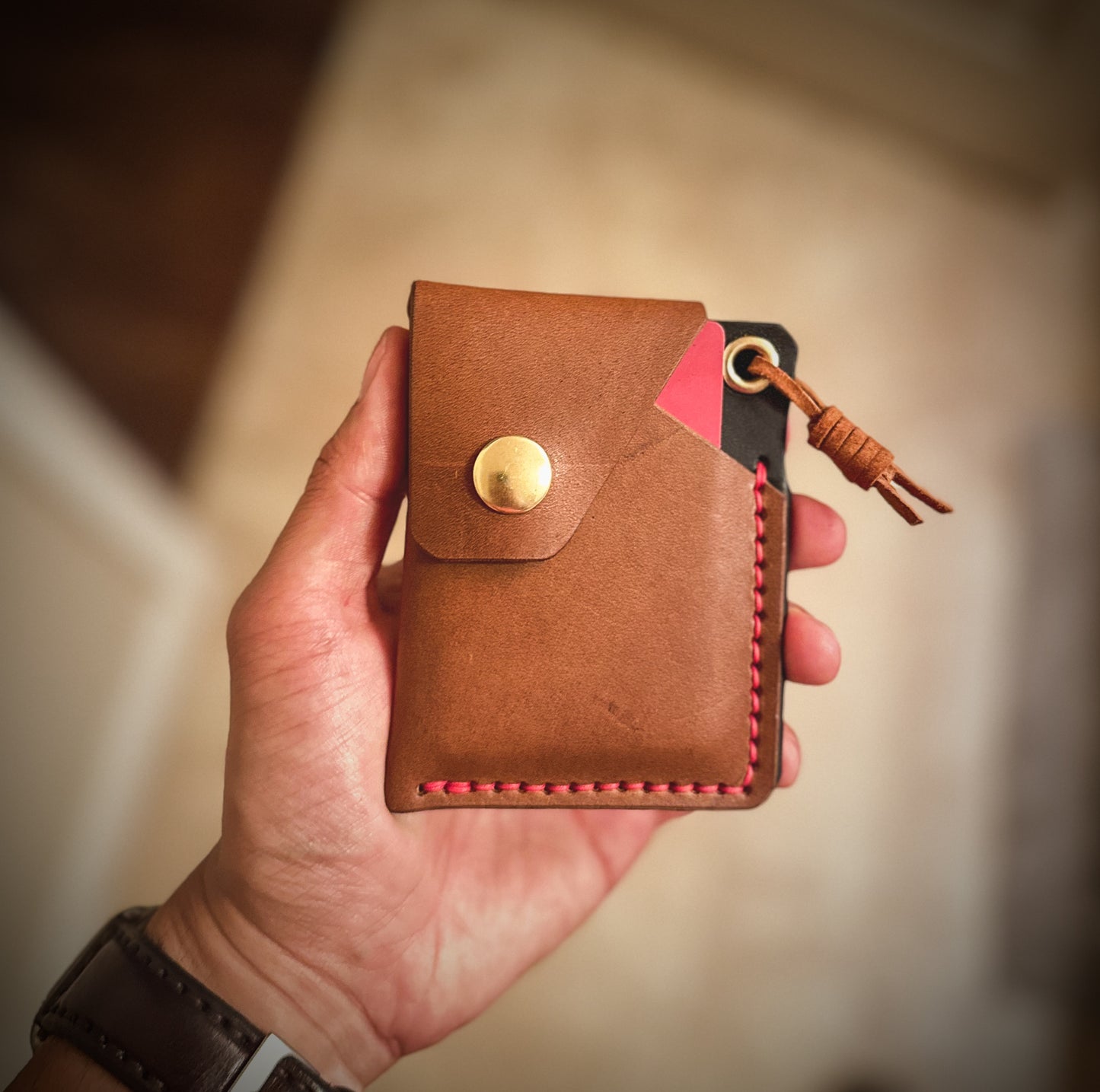 The 'L.O.H' 3 Card Slot Full Grain Snap Wallet