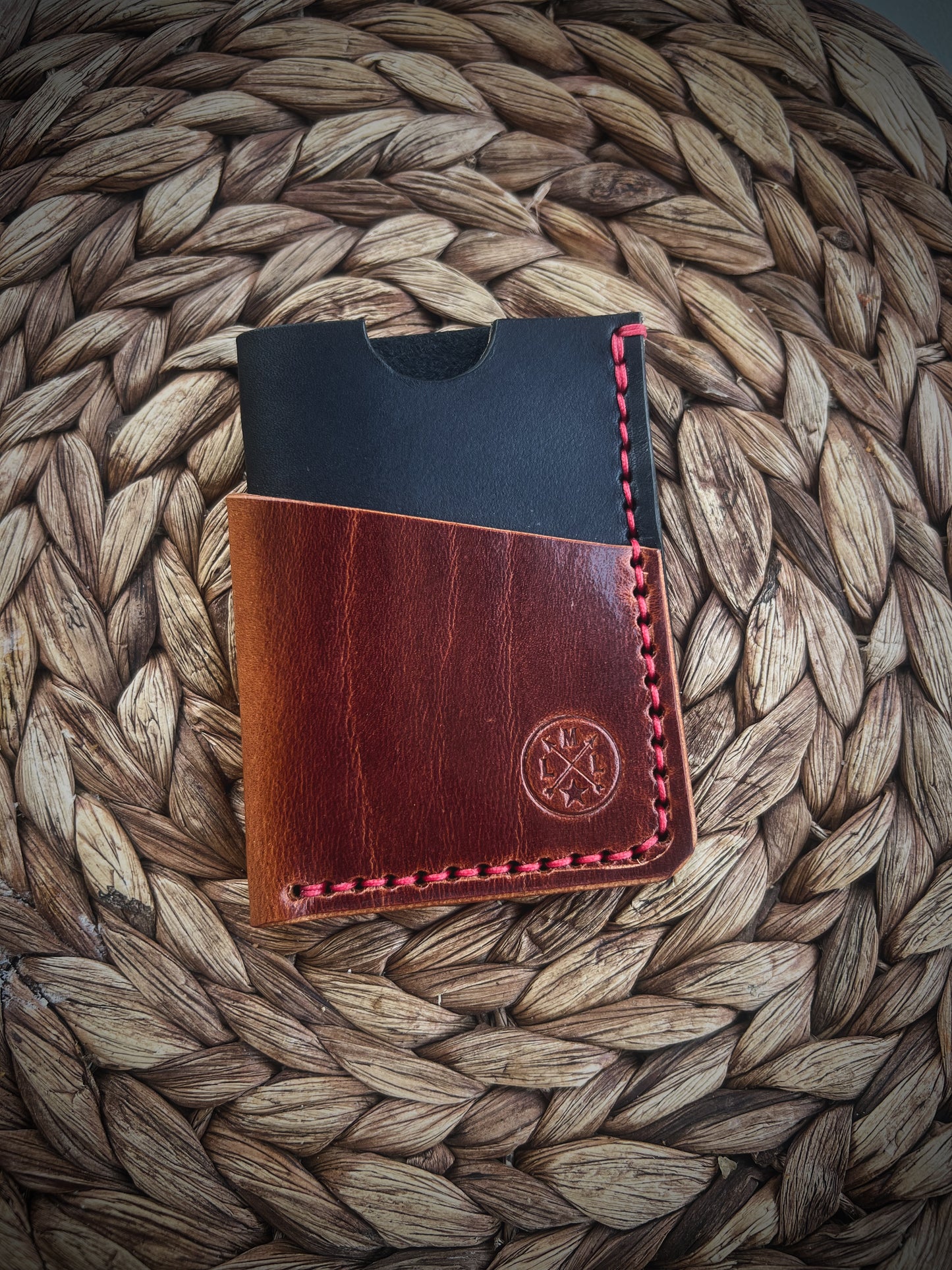 *Limited Run* ‘Reaper’ 3 Card Slot - Conceria Walpier Dash and W&C Bridle Black Combo