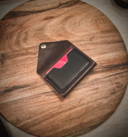 The 'Spirit' 4 Card Slot - Snap Fold Wallet - Full Grain Leather