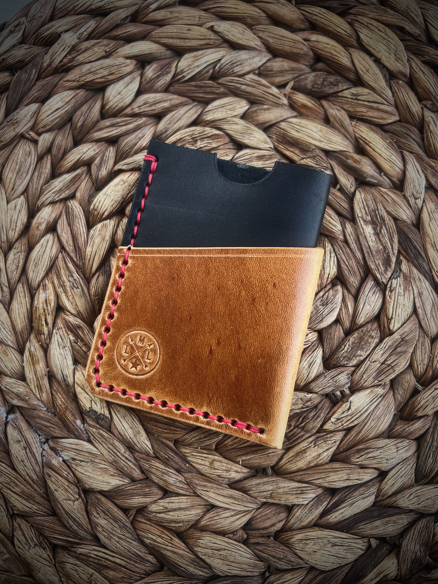 *Limited Run* ‘Reaper’ 3 Card Slot - Conceria Walpier Dash and W&C Bridle Black Combo