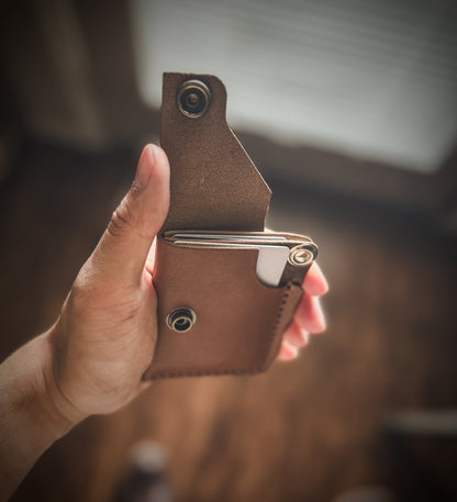 The 'L.O.H' 3 Card Slot Full Grain Snap Wallet