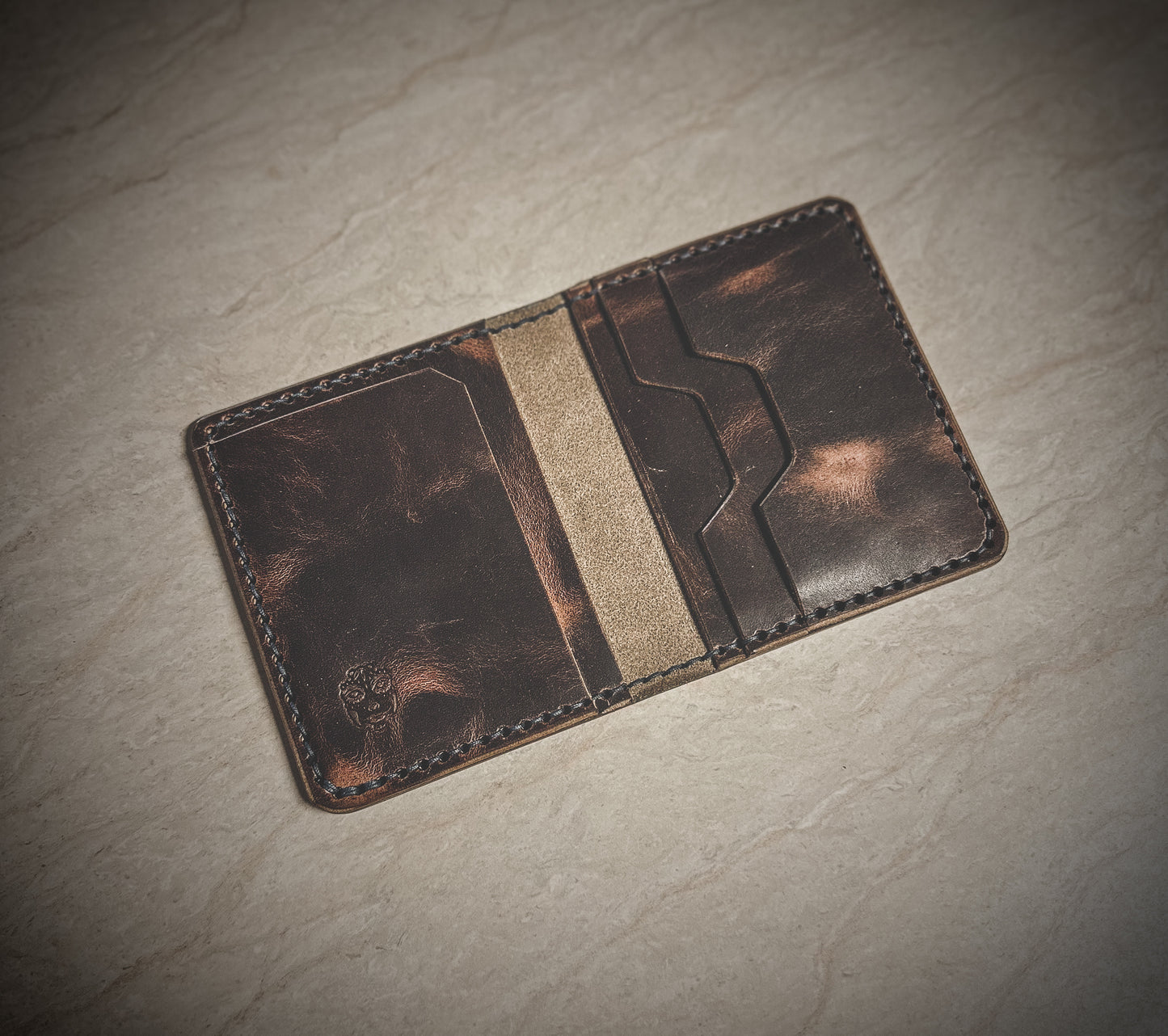 The 'Phantom' 5 Card Slot Full Grain Bi-fold Wallet