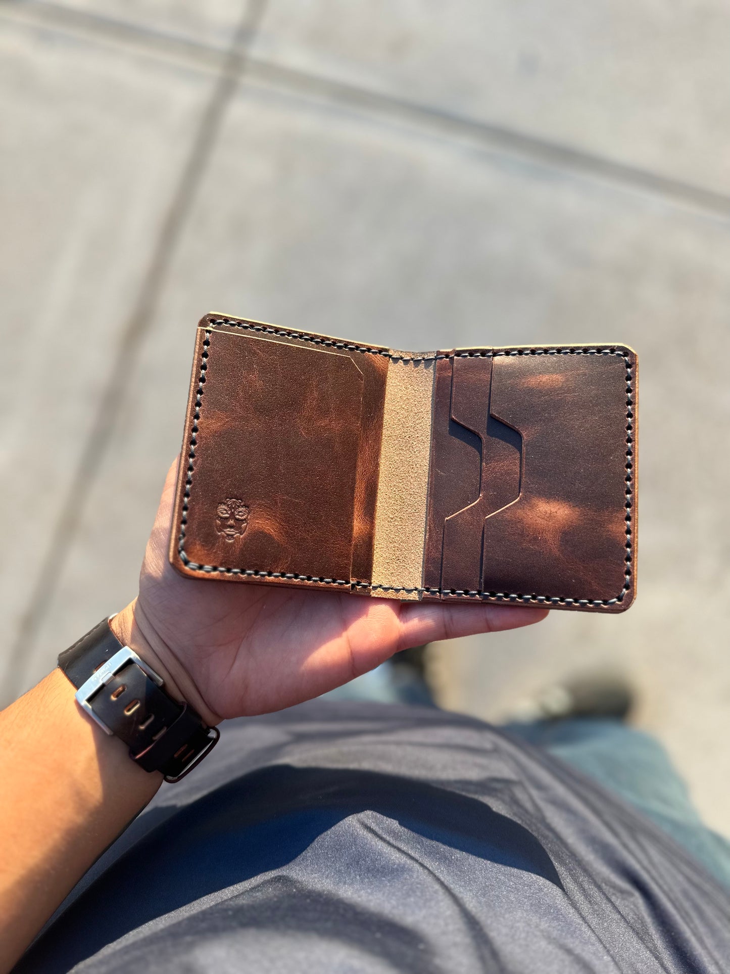 The 'Phantom' 5 Card Slot Full Grain Bi-fold Wallet