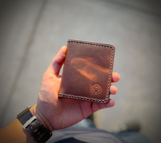 The 'Phantom' 5 Card Slot Full Grain Bi-fold Wallet