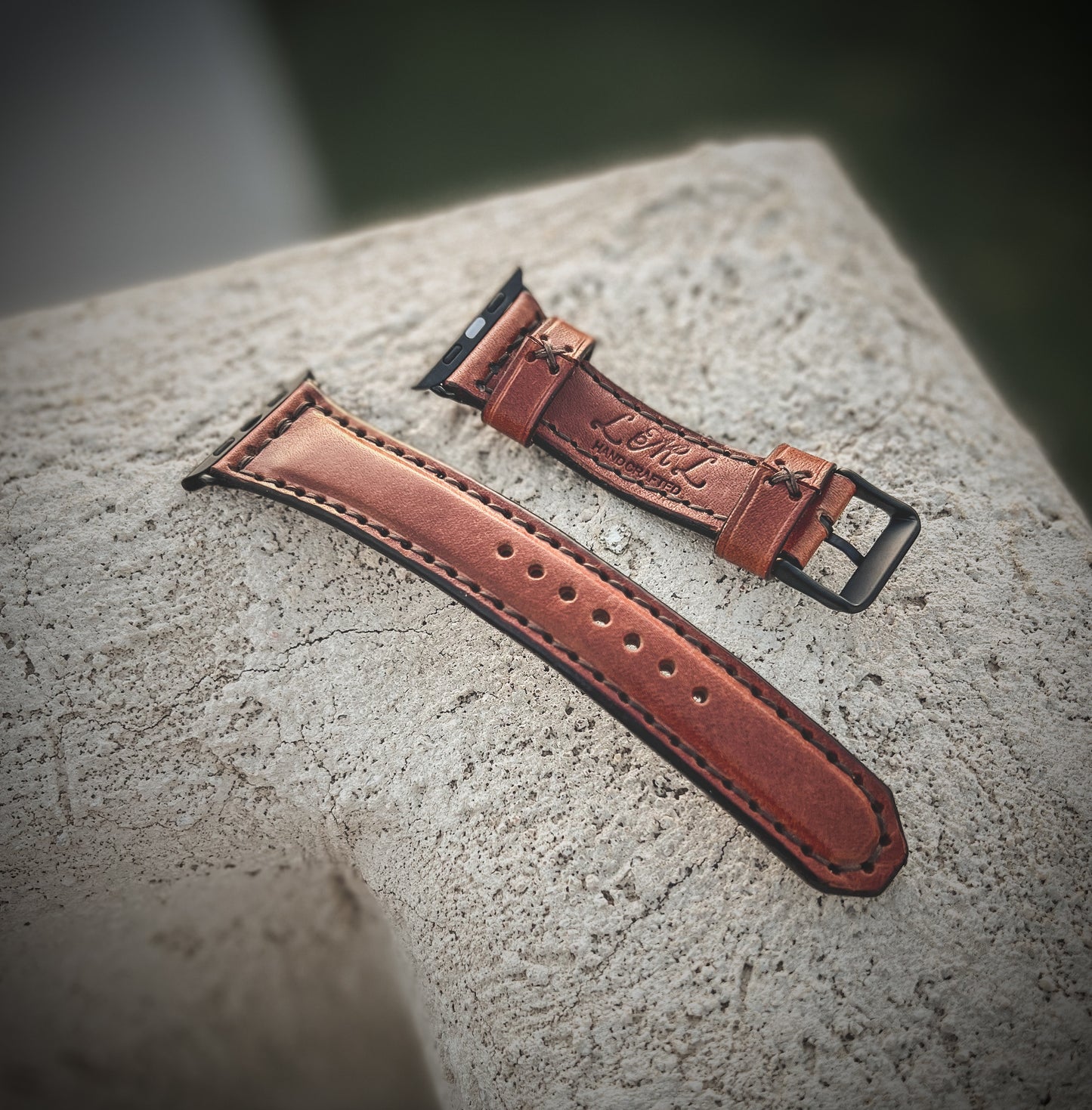 Buck Brown Apple Watch Full Grain Leather Straps