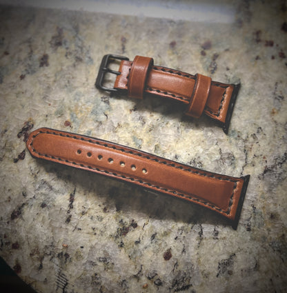 Buck Brown Apple Watch Full Grain Leather Straps