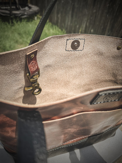 The 'Franklin" Medium Sized Full Grain Leather Tote Bag