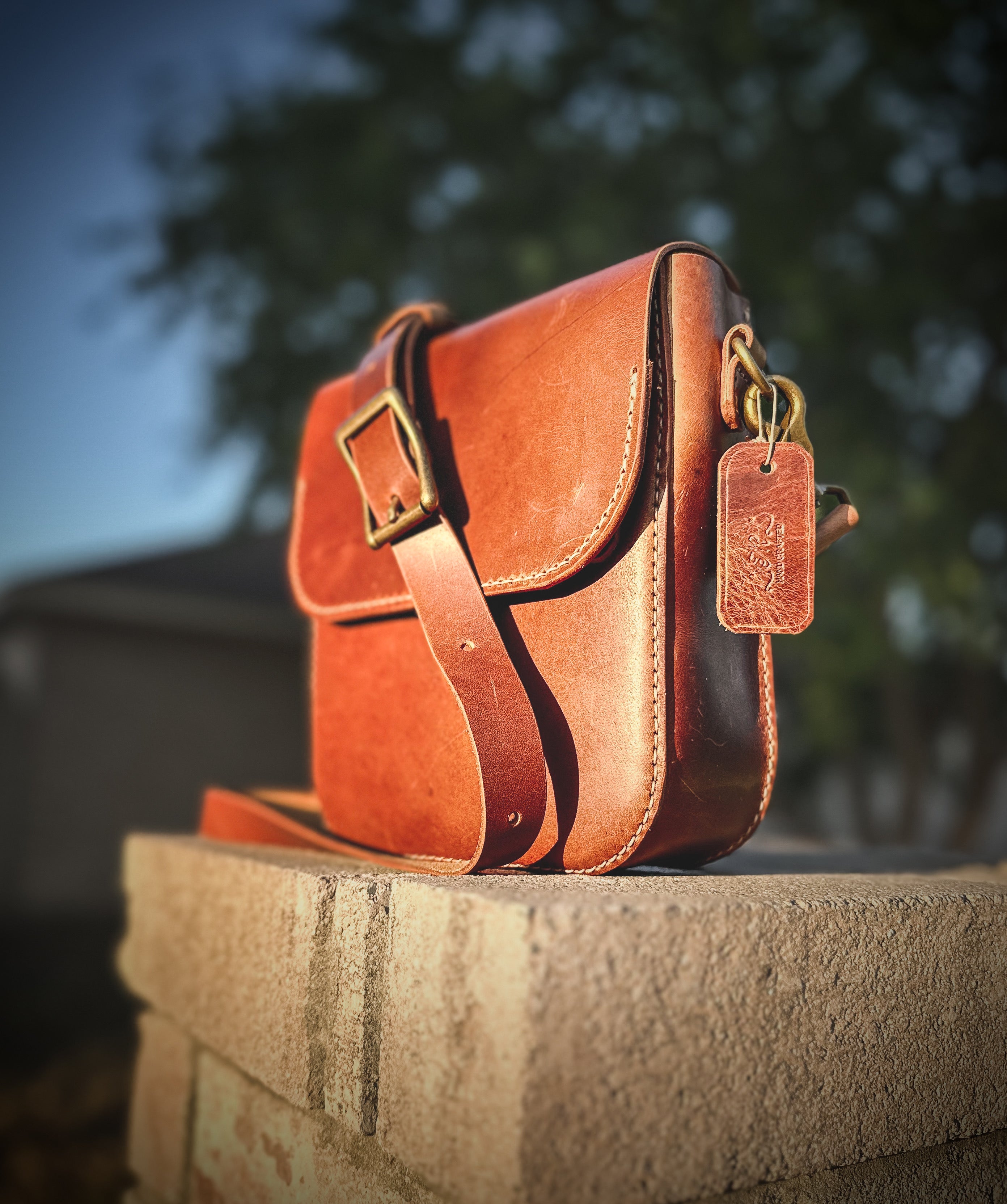 Full grain leather deals crossbody bag