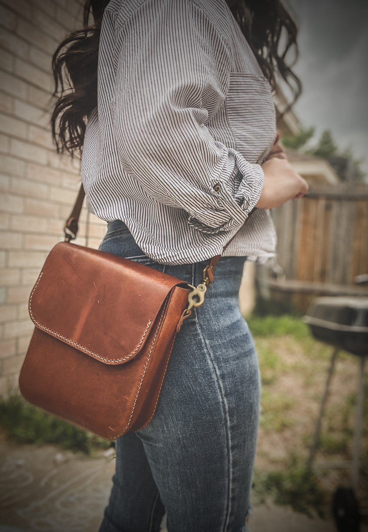 The ‘Moroi ’ Full Grain Leather Crossbody Bag