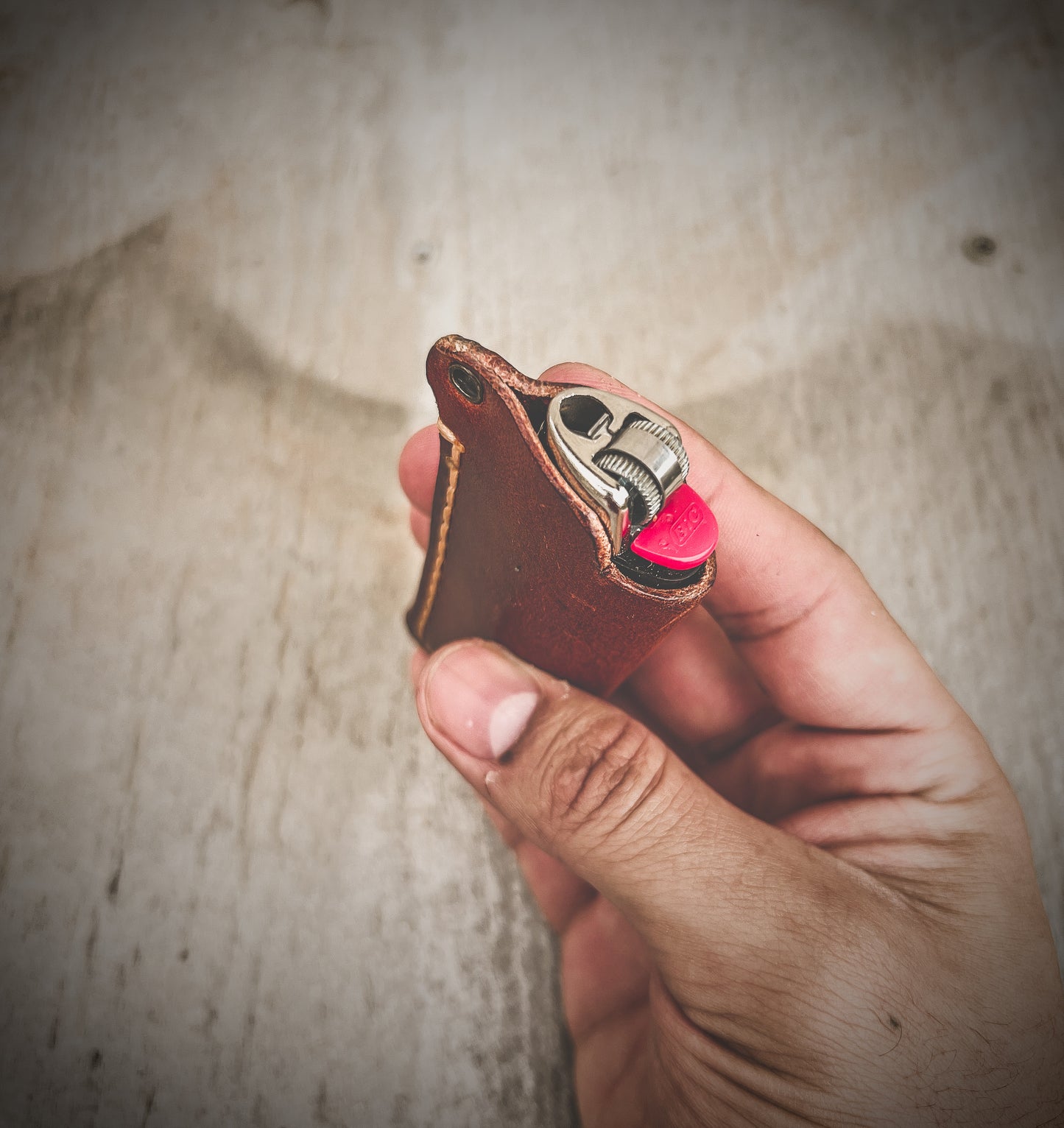 The ‘Oni’ Full Grain Leather Lighter Case